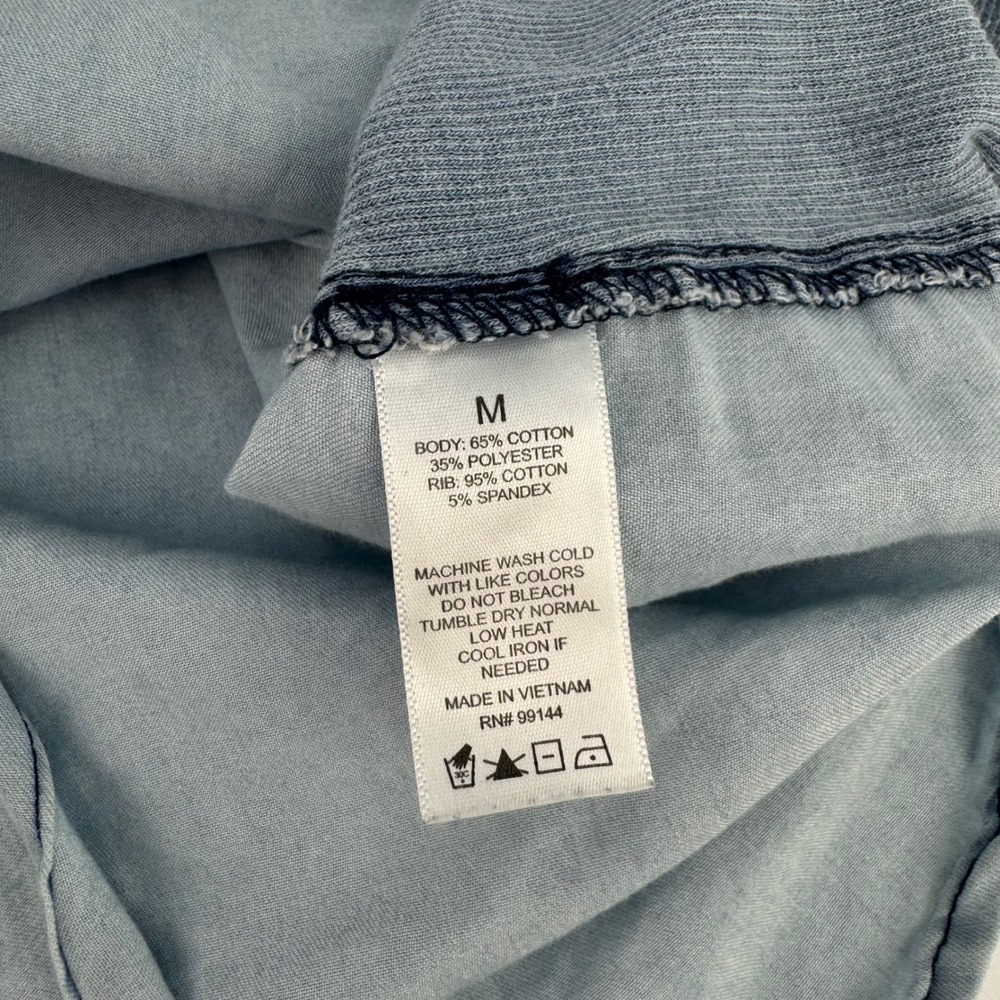 Lapis Women Medium Light Wash Blue Chambray Roll Tab Sleeve Button Shirt Western - Picture 7 of 9